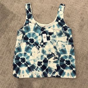 Old Navy Blue Tie-Dye Crop Top